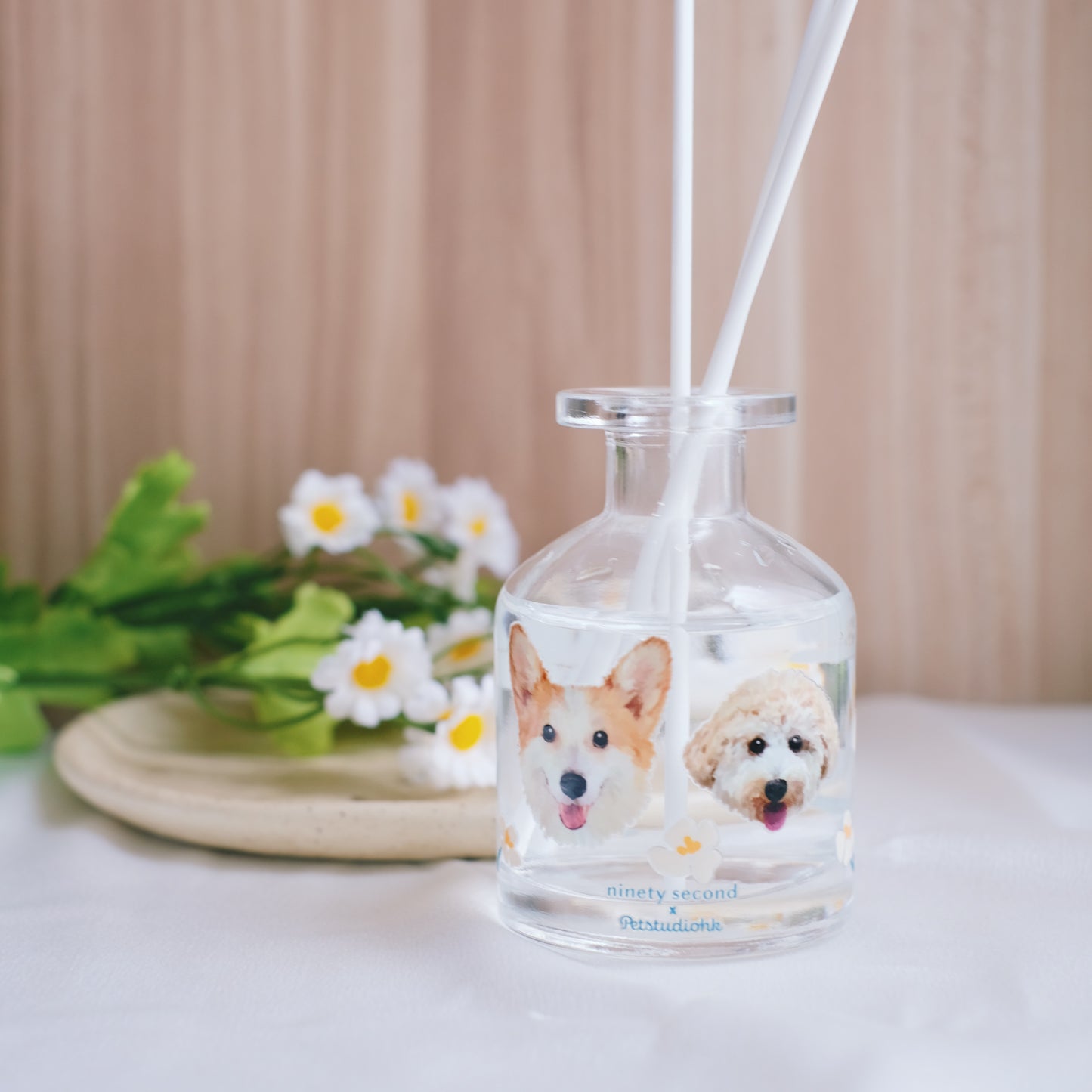 【加購】毛孩插畫擴香瓶(花香調)