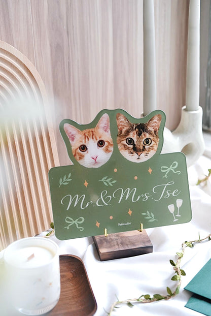 【加購】婚禮裝飾！亞加力座枱迎賓牌💍