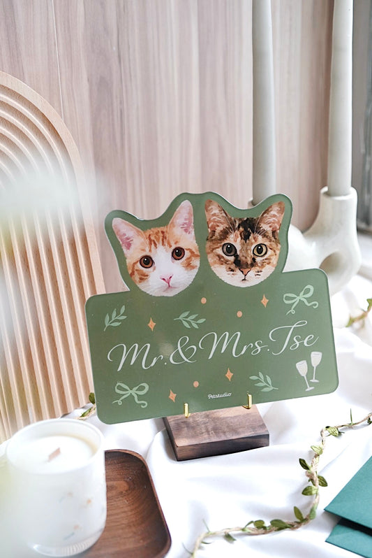 【加購】婚禮裝飾！亞加力座枱迎賓牌💍