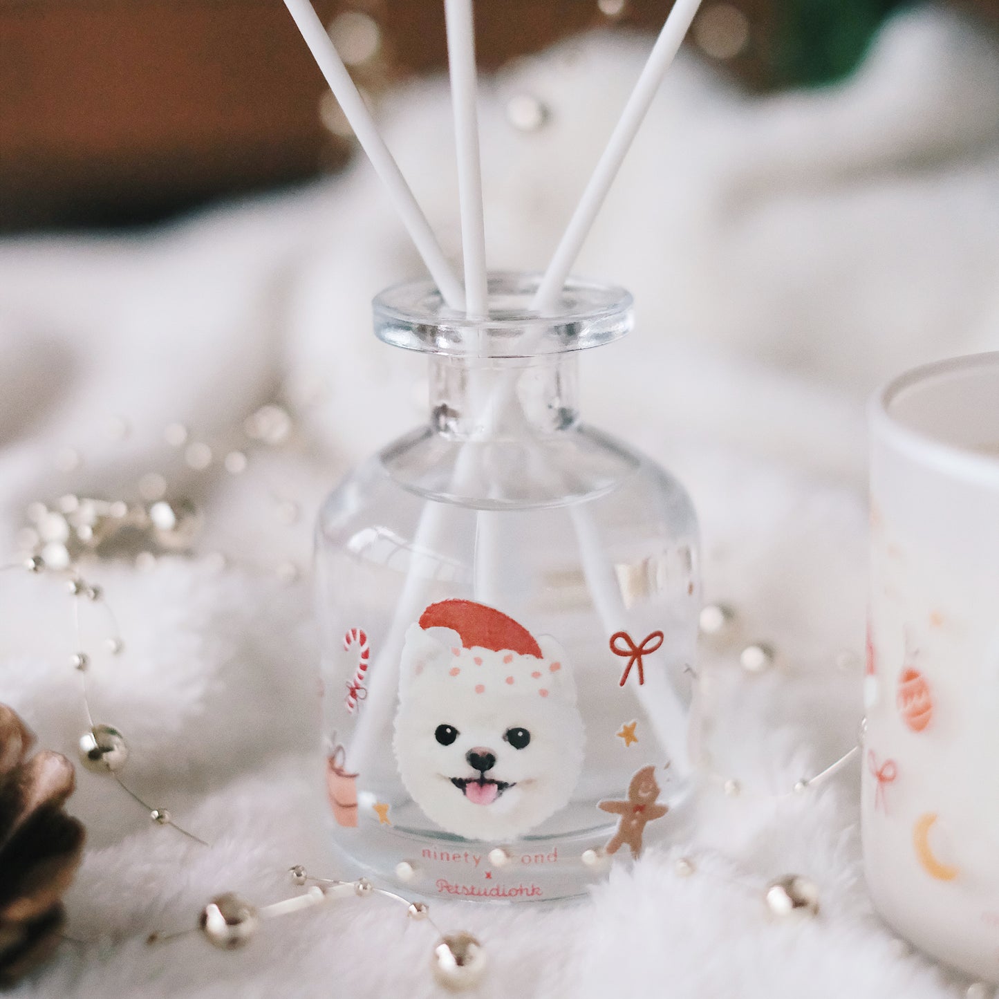【加購】聖誕限定🎄 毛孩插畫擴香瓶（木質調）
